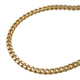 Armband 2,6mm Flachpanzerkette diamantiert vergoldet AMD 21cm