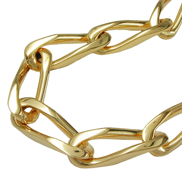 Armband 9x3mm Weitpanzer vierfach diamantiert vergoldet AMD