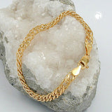 Armband 6x2mm Zwillingspanzer vergoldet AMD