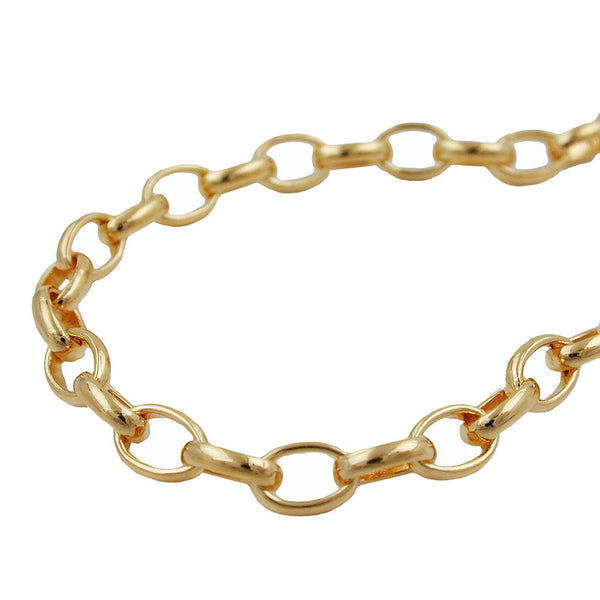 Kette 3,5mm Erbskette ovale Glieder vergoldet AMD 45cm