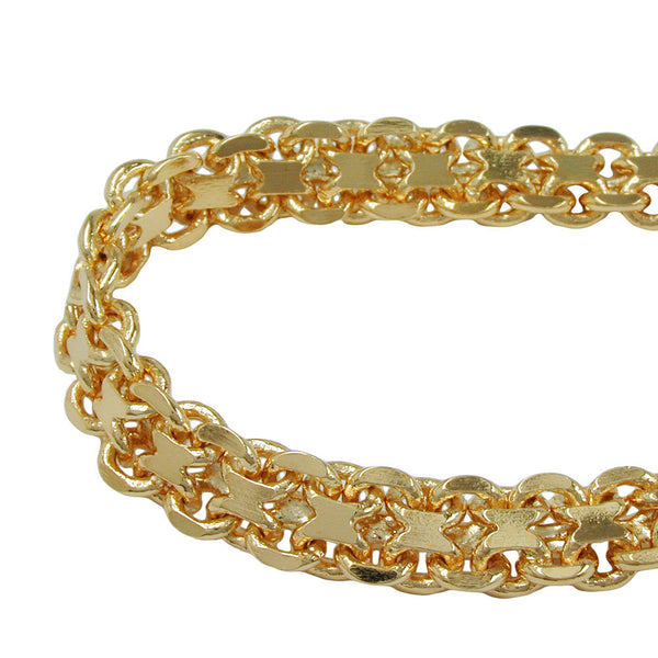 Armband 6mm Bismarck vergoldet AMD 19cm