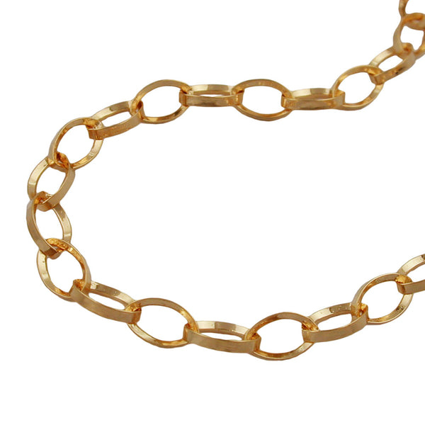 Kette 4mm Erbskette ovale Dreikant-Glieder AMD 50cm