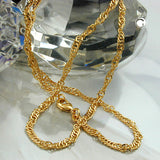 Kette Singapur 3mm diamantiert vergoldet AMD 60cm