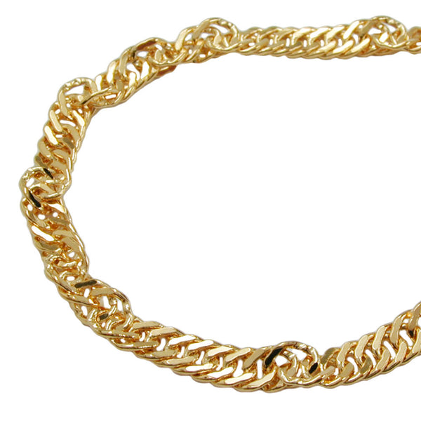 Kette Singapur 3mm diamantiert vergoldet AMD 70cm