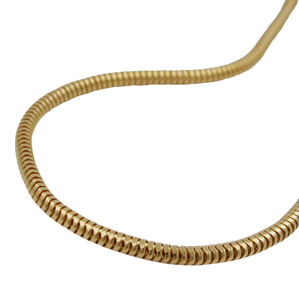 Kette 2mm Schlange rund glatt glänzend vergoldet AMD 36cm