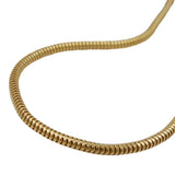 Kette 2mm Schlange rund glatt glänzend vergoldet AMD 45cm