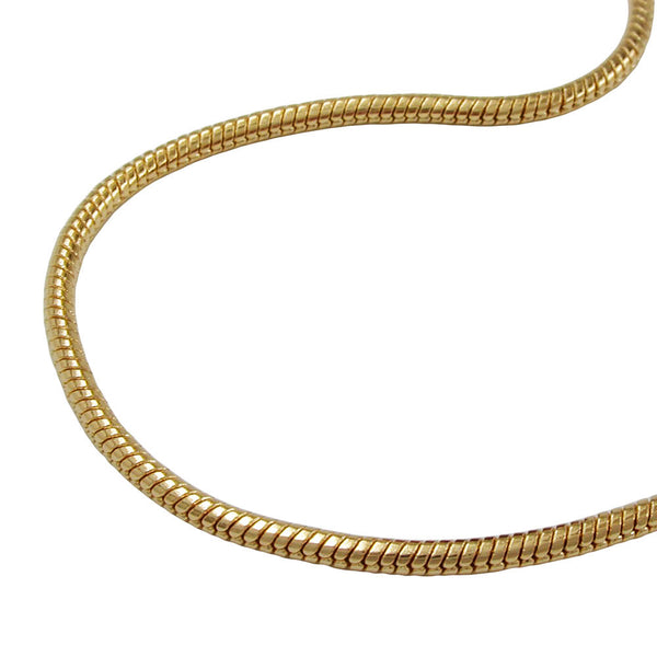 Kette Schlangenkette 1,5mm vergoldet AMD 45cm