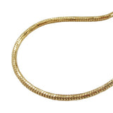 Kette 2mm Schlangenkette rund diamantiert vergoldet AMD 70cm