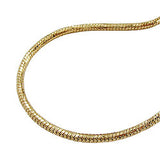 Kette 2mm Schlangenkette rund diamantiert vergoldet AMD 70cm