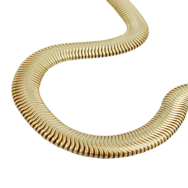 Kette Schlange 6x2mm flach vergoldet AMD 50cm
