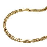 Armband 2,7mm Kobrakette rund glänzend vergoldet AMD 21cm