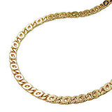 Kette 3mm Tigerauge zweifach diamantiert glänzend AMD 45cm