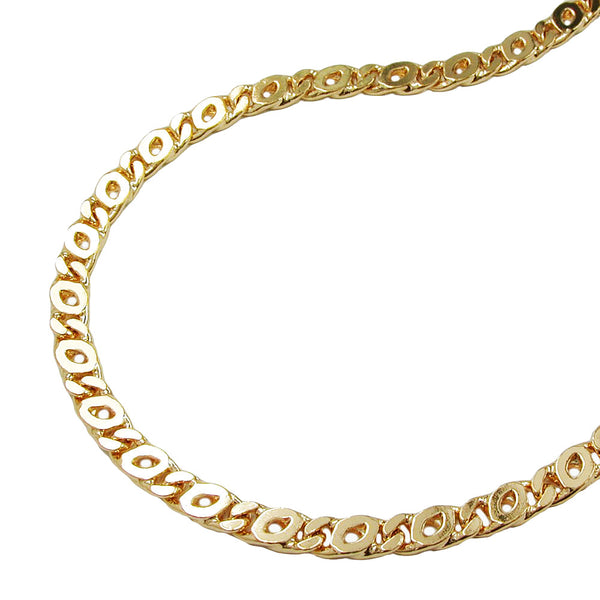 Kette 3mm Tigerauge zweifach diamantiert glänzend AMD 45cm