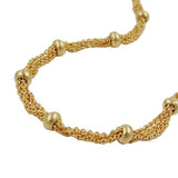 Kette Fantasiekette mit 28 Kugeln 4mm vergoldet AMD 50cm