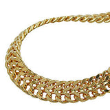 Kette Fantasiekette flach 7mm vergoldet AMD 70cm