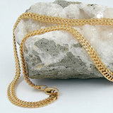 Kette Fantasiekette flach 7mm vergoldet AMD 70cm