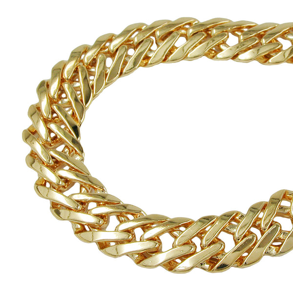 Armband 7,7mm Fantasie flach vergoldet AMD 21cm