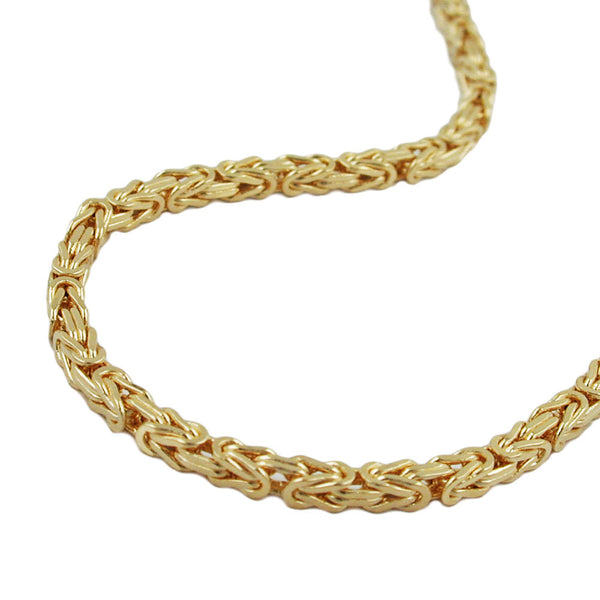 Armband Königskette 5x5mm vierkant vergoldet AMD 21cm