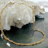 Armband 2,3mm Singapur diamantiert vergoldet AMD 19cm