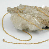 Bauchkette Singapur 2,2mm diamantiert gold-plattiert 90cm
