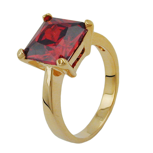 Ring, Zirkonia, vergoldet 3 Mikron
