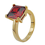 Ring, Zirkonia, vergoldet 3 Mikron