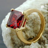Ring, Zirkonia, vergoldet 3 Mikron