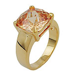 Ring, Zirkonia, vergoldet 3 Mikron