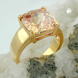 Ring, Zirkonia, vergoldet 3 Mikron