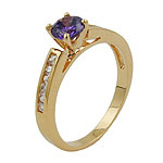 Ring, Zirkonia, vergoldet 3 Mikron