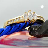 Ring, Zirkonia, vergoldet 3 Mikron