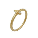 Ring, kl. Zirkonia, gold-plattiert