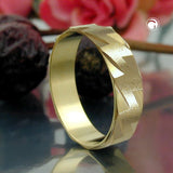 Ring, 5mm gold-plattiert matt-glzd