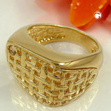Ring, 15mm gold-plattiert Zirkonia