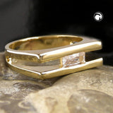 Ring, 18mm, gold-plattiert Zirkonia