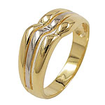 Ring, 8mm gold-plattiert 3-streifig