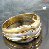 Ring, 8mm gold-plattiert 3-streifig