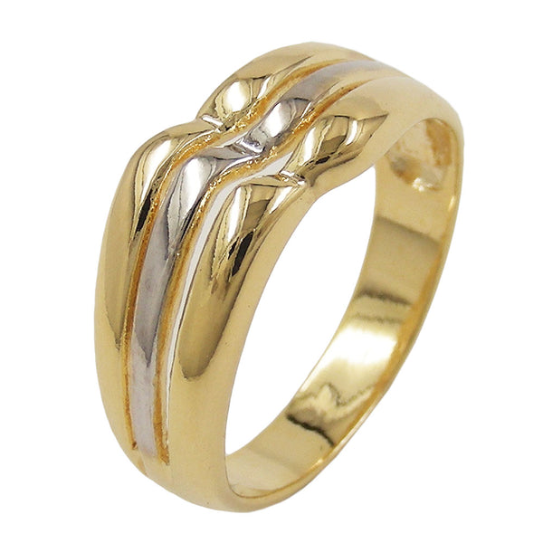 Ring, 8mm gold-plattiert 3-streifig