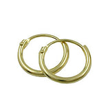 Creole, 12mm, glänzend, 9Kt GOLD