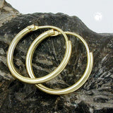 Creole, 12mm, glänzend, 9Kt GOLD