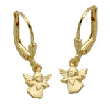 Ohrbrisur Ohrhänger Ohrringe 22x7mm fliegender Engel 9Kt GOLD