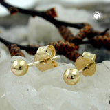 Stecker 3mm Kugel hohl 9Kt GOLD