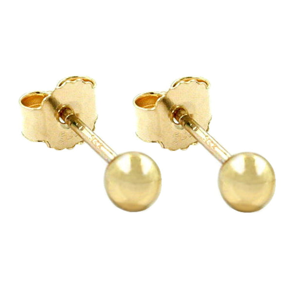 Stecker 3mm Kugel hohl 9Kt GOLD
