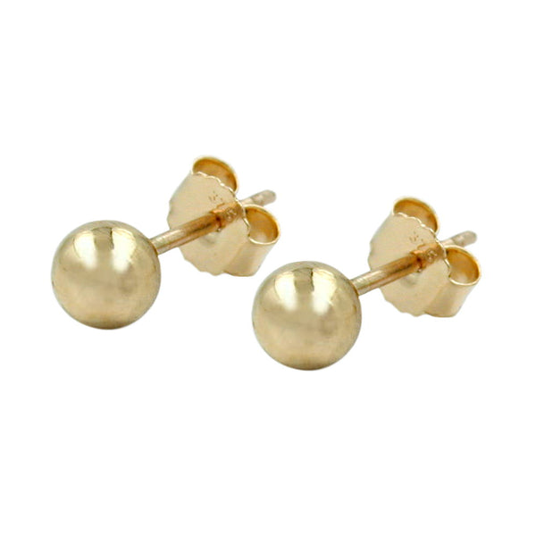 Stecker 4mm Kugel hohl 9Kt GOLD
