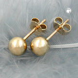 Stecker 5mm Kugel hohl 9Kt GOLD