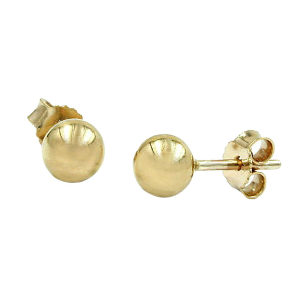 Stecker 5mm Kugel hohl 9Kt GOLD