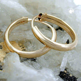 Creole, 13mm, gewölbt, glänzend, 9Kt