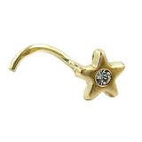 Nasenstecker Stern Zirkonia, 14Kt GOLD