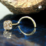 Nasenstecker, Zirkonia, 14Kt GOLD