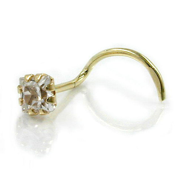 Nasenstecker, Zirkonia, 14Kt GOLD